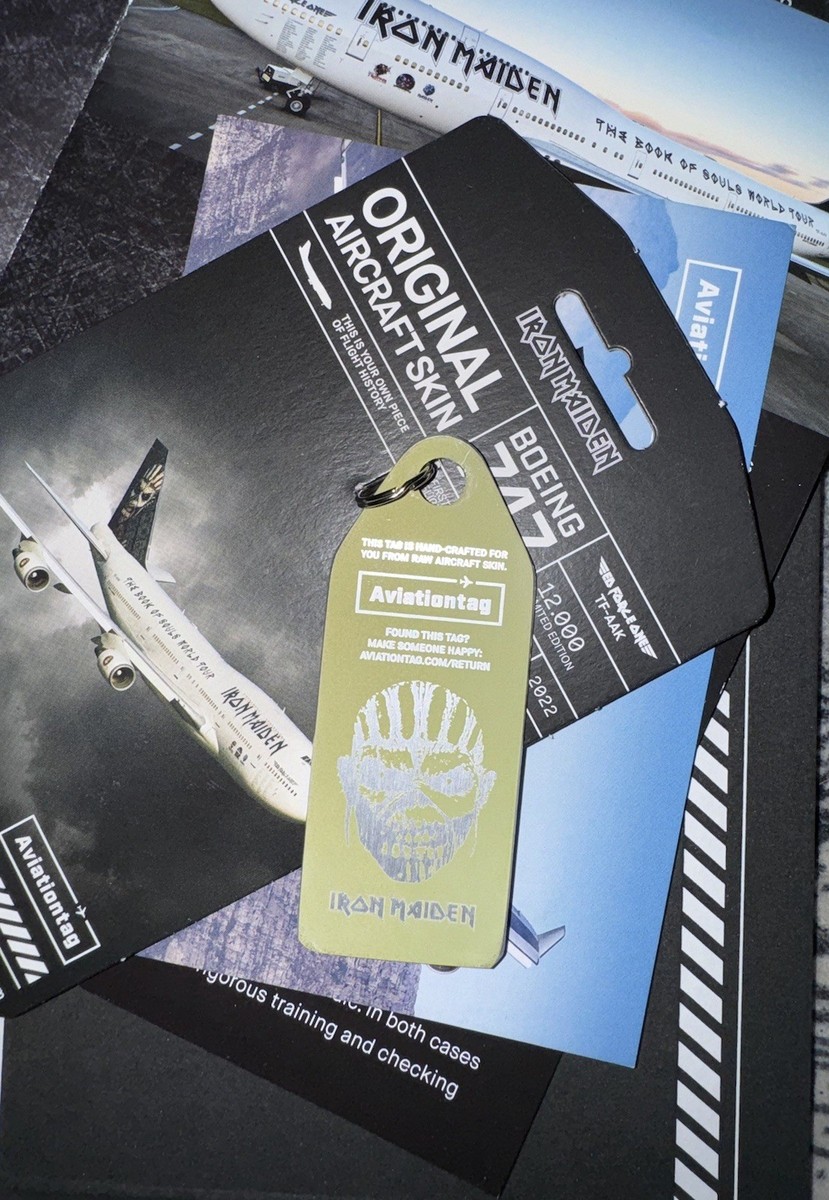 🌀Iron Maiden 747 Ed Force One TFAAK Aviation TAG #5246