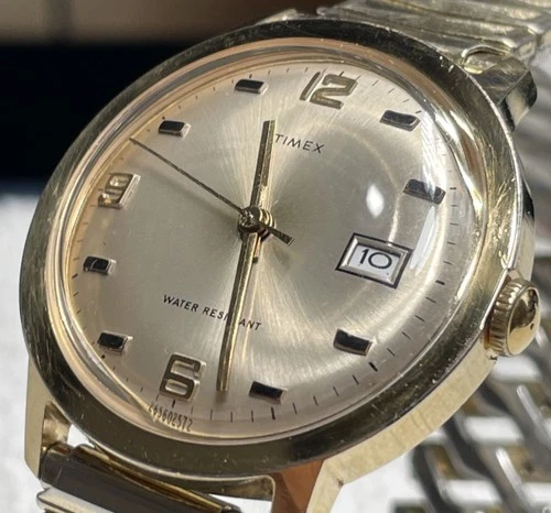 Vintage 1972 Timex Marlin - Manual Wind - Ref 26560 2572 - Gold Tone - Runs