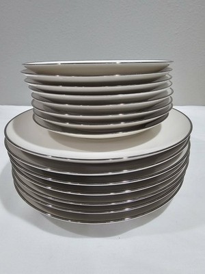 VTG. Lot of 15 Noritake Ivory China 7 Dinner Plates 8 Bread Plates  NICE