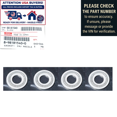 4pcs Injection Nozzle Gasket 8981815400 D-Max MU-X 1.9 2.5 3.0