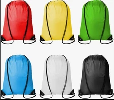 Kuhome 6Pcs Drawstring Backpacks Bulk String Bag Cinch Sack Pack Storage 