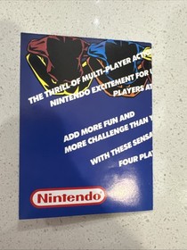 Four Score 4 Player Satellite Nintendo NES Foldable Promo Poster Insert ONLY