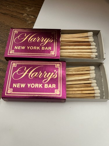 2 Harry’s New York Bar, Helmsley Hotel, Full Unstruck Matchbox- excellent cond.
