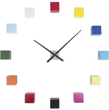 Karlsson DIY Individual Multicolor Blocks Cubic Wall Clock - New