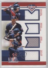 2017 USA Baseball Stars & Stripes Trios Materials Evan White Keston Hiura 1i3r