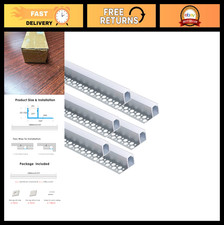 6 Pack LED Channel 3.3FT Trimless Recessed Aluminum Profile with Diffuser Caps