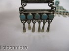 VINTAGE ZUNI INDIAN SNAKE EYES PETIT POINT TURQUOISE TIERED JINGLE EARRINGS STER — photo 5