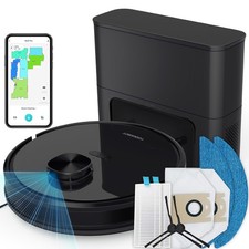 Robot Vacuum Cleaner with Mop Emptying;「70 Days* Hands-」2.5L Emptying Station...