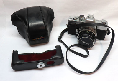 Minolta SRT 101 35mm SLR Camera MC Rokkor-PF 55mm f/1.7 Lens Case Tested