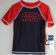 Star Wars Swim Rash Guard Shirt Red and Black Size 4