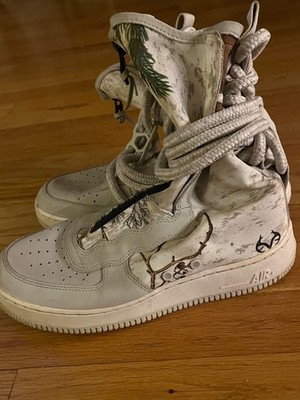Mens nike air force 1 Realtree high white Camo 8.5