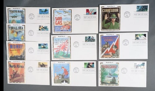 MayfairStamps US FDC 1992 Indiana Scott 2697a-j Unsealed World War II Colorano S