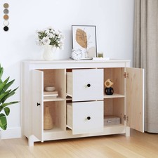 Sideboard Massivholz Anrichte Schrank Beistellschrank Kommode Mehrzweckschrank