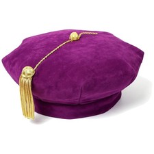 Blue Velvet Doctoral Tam with Gold Bullion Tassel