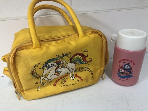 Vintage 1983 Rainbow Brite Soft Side Lunch Box Complete W/ Thermos Hallmark