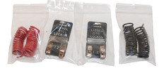 2 LIONEL O GAUGE CTC TRACK LOCKONS, PLUS 2 BLACK AND 2 RED WIRES FOR TRANSFORMER