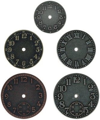 Metal Timepieces by Tim Holtz 1-1/4 inch, 1-1/2 1-3/4 Bronze 