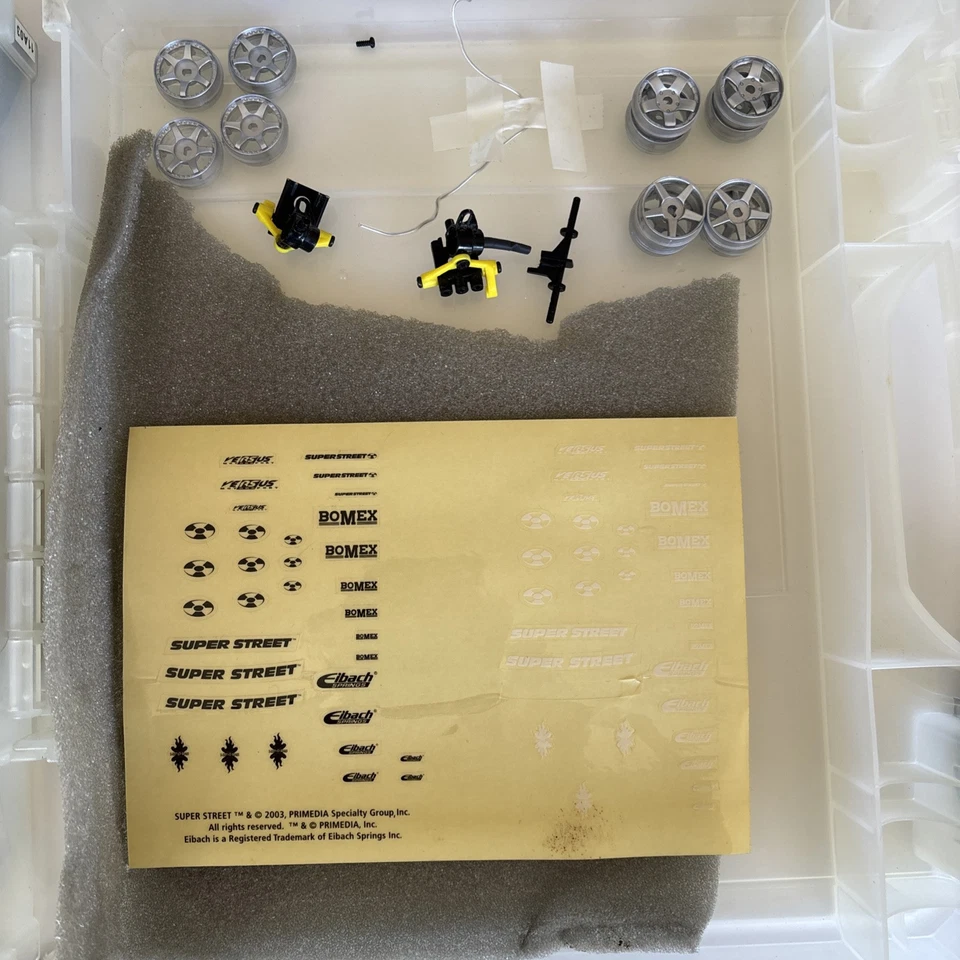 XMods Acura RSX rc Car In Case With Sealed Extra Parts And Carry Bag - Image 3 of 4