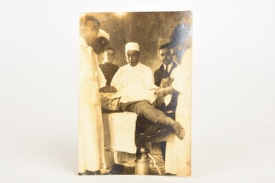 1930s 4 x 5 '' French Gelatin Silver Photo - Germaine at Medical School V21