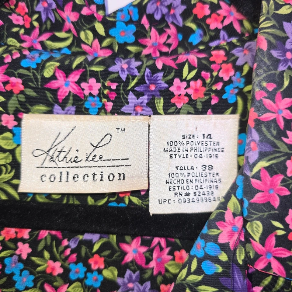 Maxi Camisa Vestido Kathie Lee Años 90 De Colección Para Mujer Talla 14 Coqueta Cotta Floral Boho Foto 2 de 4