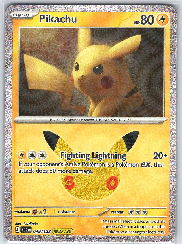 Pikachu #049/128 Pokémon Card