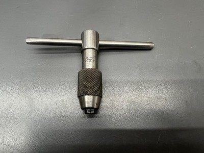 L.S. STARRETT 93B MACHINIST T HANDLE TAP WRENCH 7/32'' - 7/16'' CAP - VGC - USA