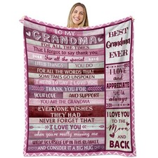 Grandma Gift Throw Blanket 60x50 Inch Birthday Christmas Mother Day Present