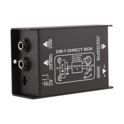 Stereo DI Box Splitter XLR Einkanal Audio Konverter für Gitarre Bass Verwendung