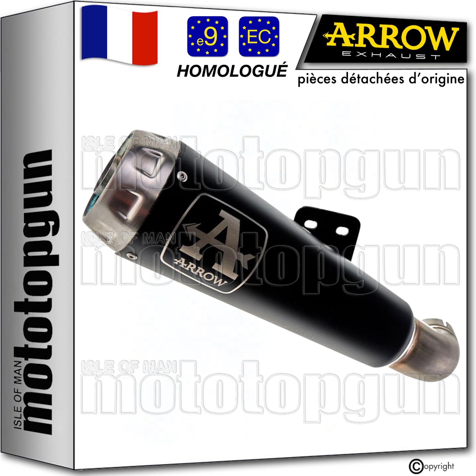 Echappement Arrow Pro-Race noir moto KTM 890 Duke R silencieux sport 2020 2021