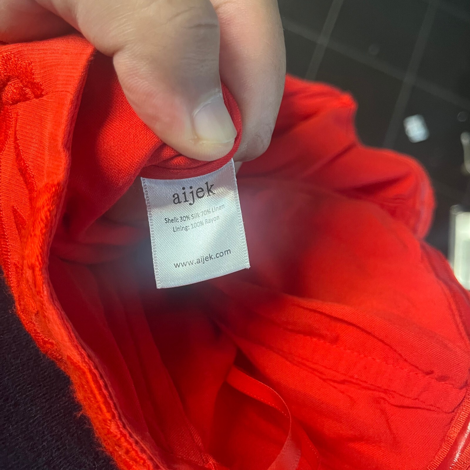 Aijek Womens Romper SIze 1 Red Silk Linen Blend Floral Juniors