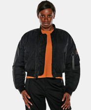 Nike Air Jordan Flight Jacket Coat Size Xl Uk 16 18 Black Air Crew Cw6447-010