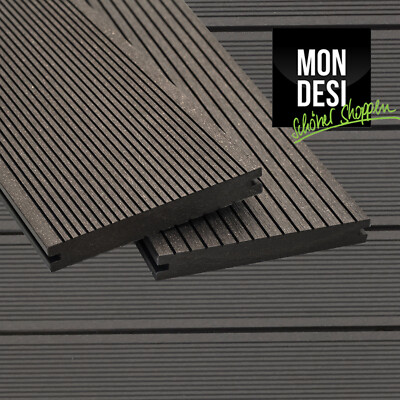 WPC Massiv Terrassendiele Muster Handmuster Dunkelgrau Terrasse Terrassenboden