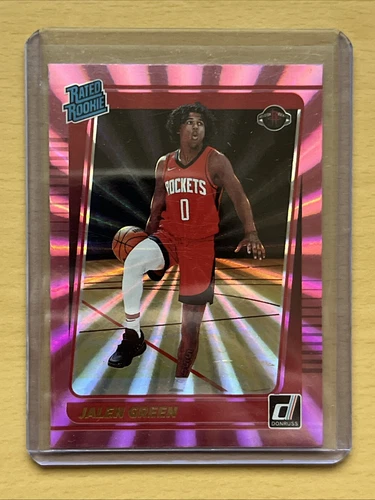 2021-22 Panini Donruss - Rated Rookie Holo Pink Laser #209 Jalen Green (RC)