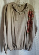 Crazy Shirts Hawaii Original Maui Pockets Long Sleeve Pullover Hibiscus XL Kona