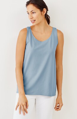 J. Jill ~ M ~ NEW Pure Jill Easy Scoop-Neck Tank - Breeze ~ NWT (2M3