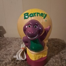 Vintage 1992 Barney Hot Air Balloon Night Light Lamp 9  Works