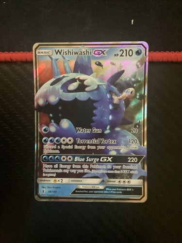 Wishiwashi GX #38 Guardians Rising Holo Ultra Rare Pokemon 2017 NM