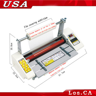 110V Electric A3 12.8 inch High Speed Hot Cold Roll Laminator Machine