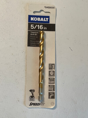 Kobalt - Titanium Twist Drill Bit - 5/16-in - 0459000 - 80816 - NEW