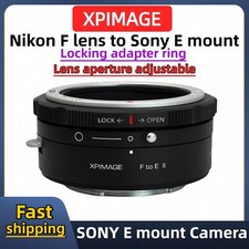 Nikon F G ais Lens to SONY E-mount Camera XPimage F to E mount Locking Adapter