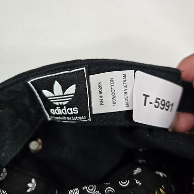 Adidas Men Hat OS Black Strapback Mini Logo Trefoil Relaxed  display picture 1