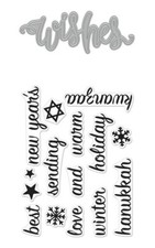 Hero Arts Stamp  Cut "WISHES" Clear Stamps With Coordinating Dies Bundle 2018