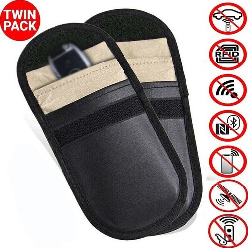 2 Custodie Faraday Per Chiavi Auto, Blocco Segnale RFID, Borsa Schermata Antifurto, Nuova