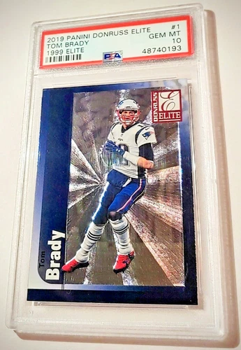 Tom Brady PSA 10 POP 1/1 2019 Donruss Elite #1 1999 Tribute Last Yr Patriots SSP