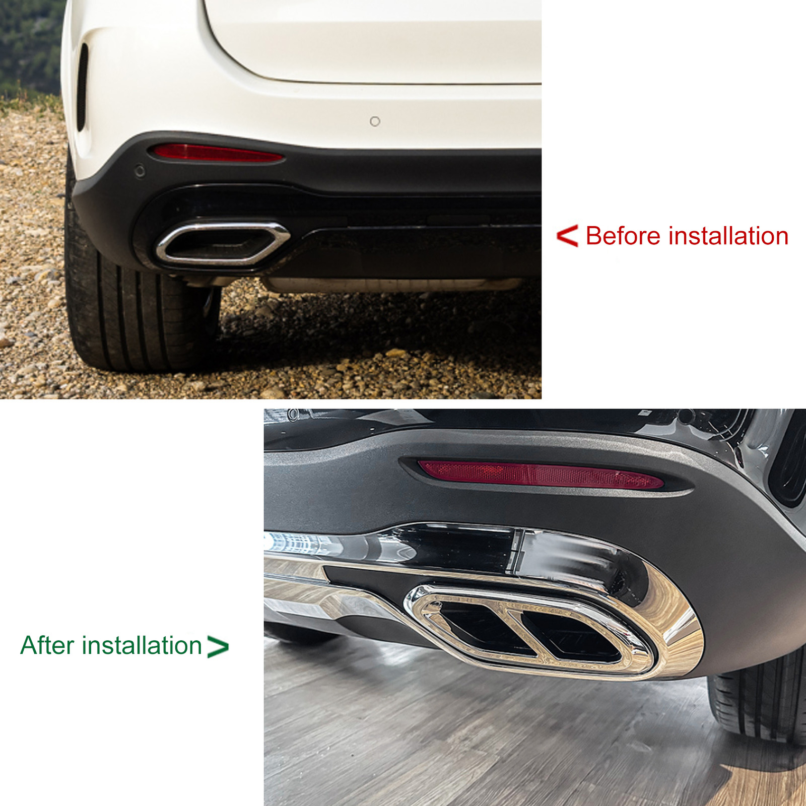 XXL 1Pair Exhaust Pipe Muffler Cover Decorative Strong Protection Car