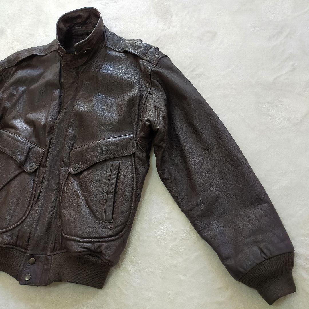 AVIREX B-7 Leather Jacket Short Length Leather Flight Jacket 90S