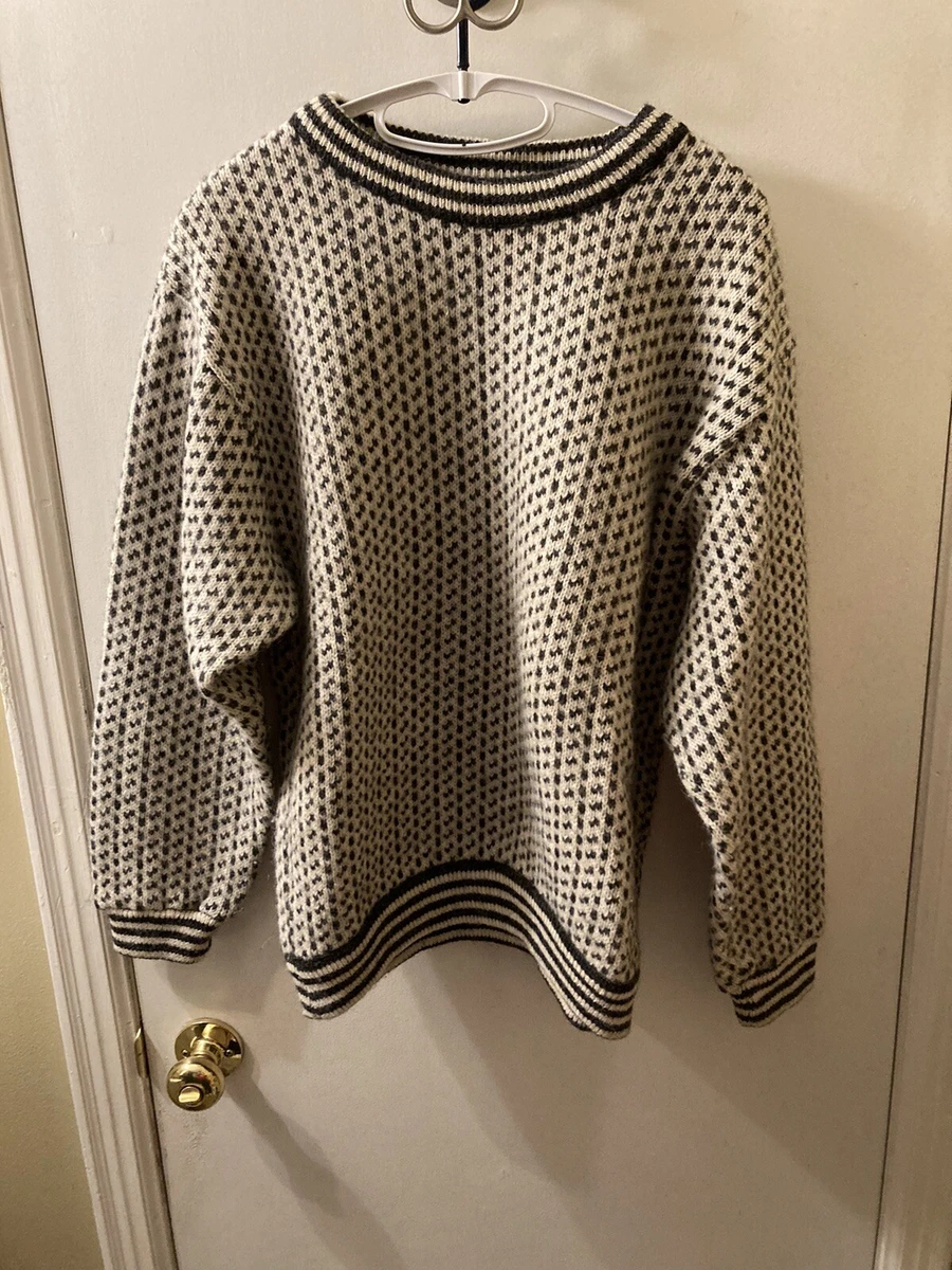 Vintage LL Bean Wool Rayon Birdseye Norwegian Sweater Men’s Large EUC