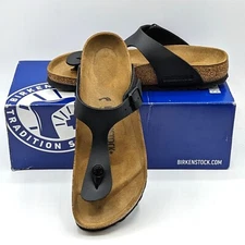 Birkenstock Ladies Gizeh Birko-Flor Women's Sandals (Black, Select Size) - NEW