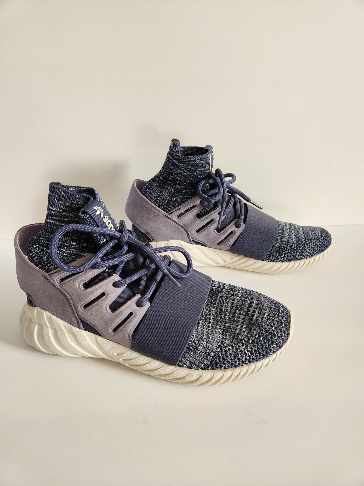 SAOLA Scarpe da uomo blu Adidas Tubular taglia 7 5 bianche