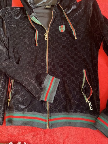 gucci velour track suit